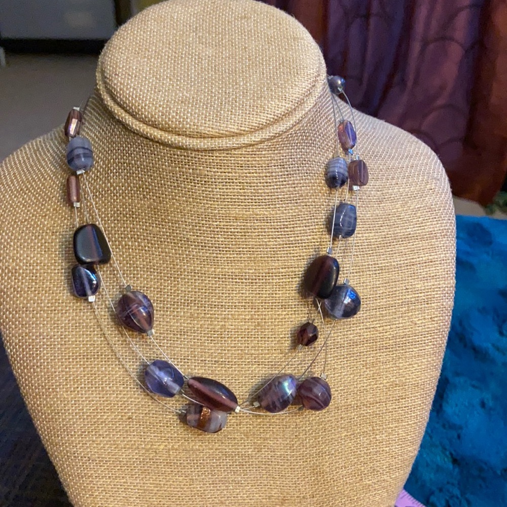 2 for $15 Glass bead necklace